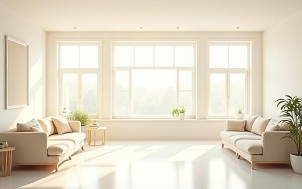 Bright and clean living room after professional cleaning
